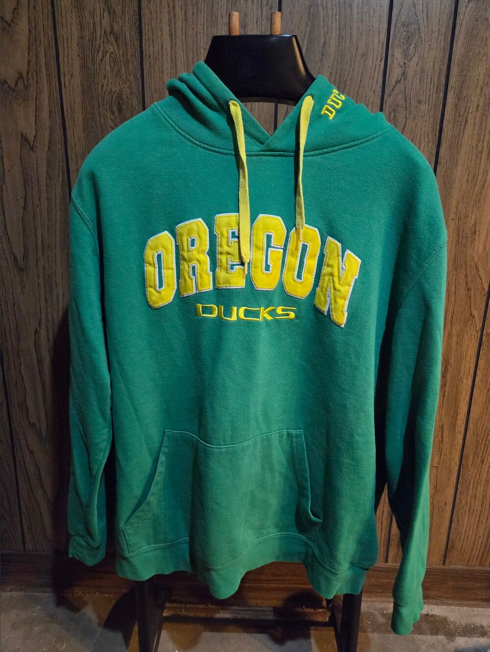 Stadium Athletics Green & Yellow 'OREGON DUCKS' Crewneck Hoodie XL